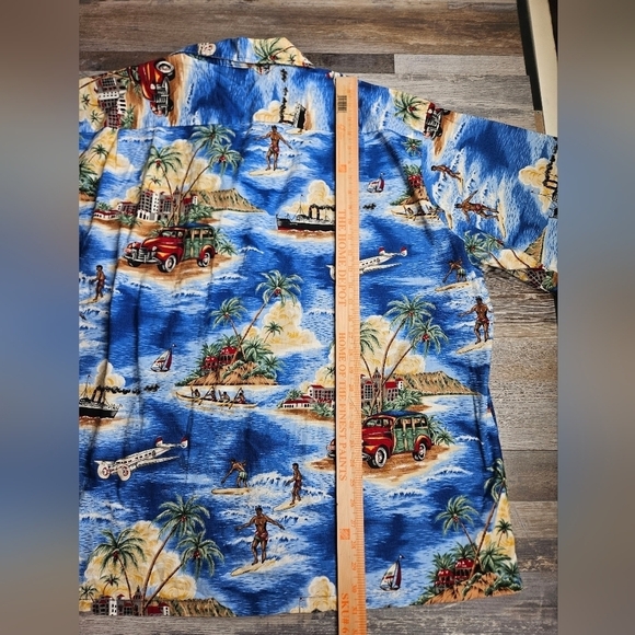 RJC Made in Hawaii Men's 4XL Tropical Button Down Shirt Surfers - Picture 9 of 10